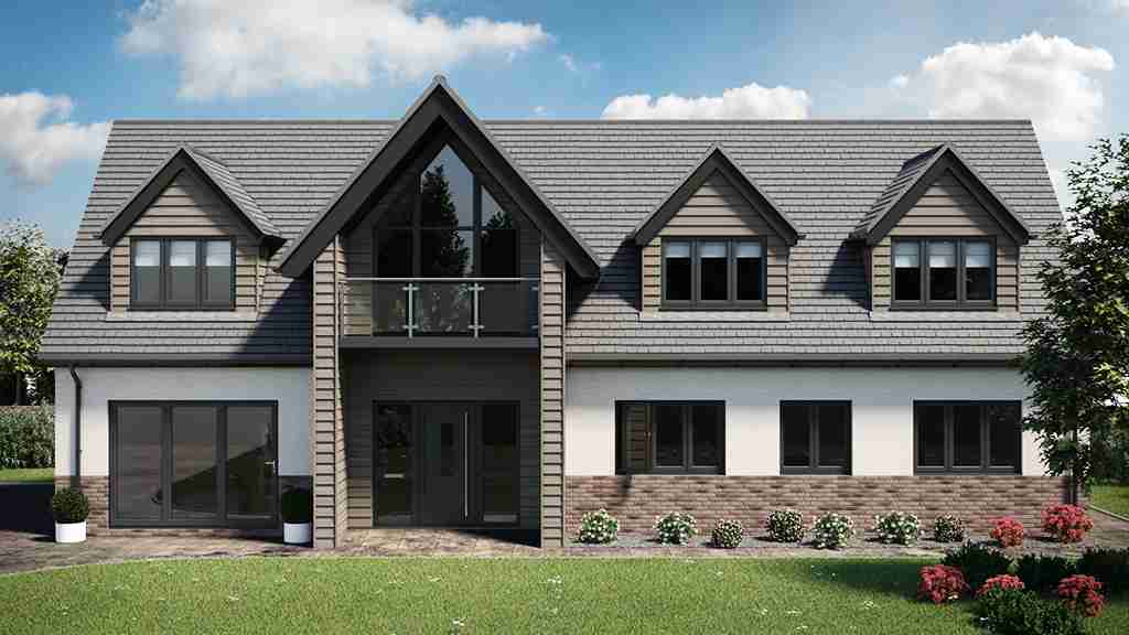 Resurgence Windows on a Beautiful Black Modern Home in Swindon