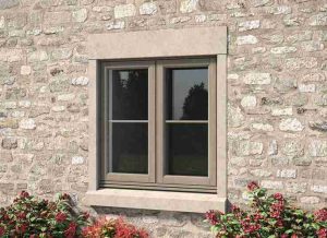 Casement Windows on a Vintage Brick Wall in Swindon