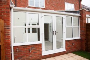 White French Doors & Windows in a Red Building in Swindon