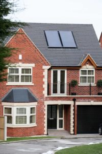 Modern Red Brick Building with French Doors Installed in Swindon