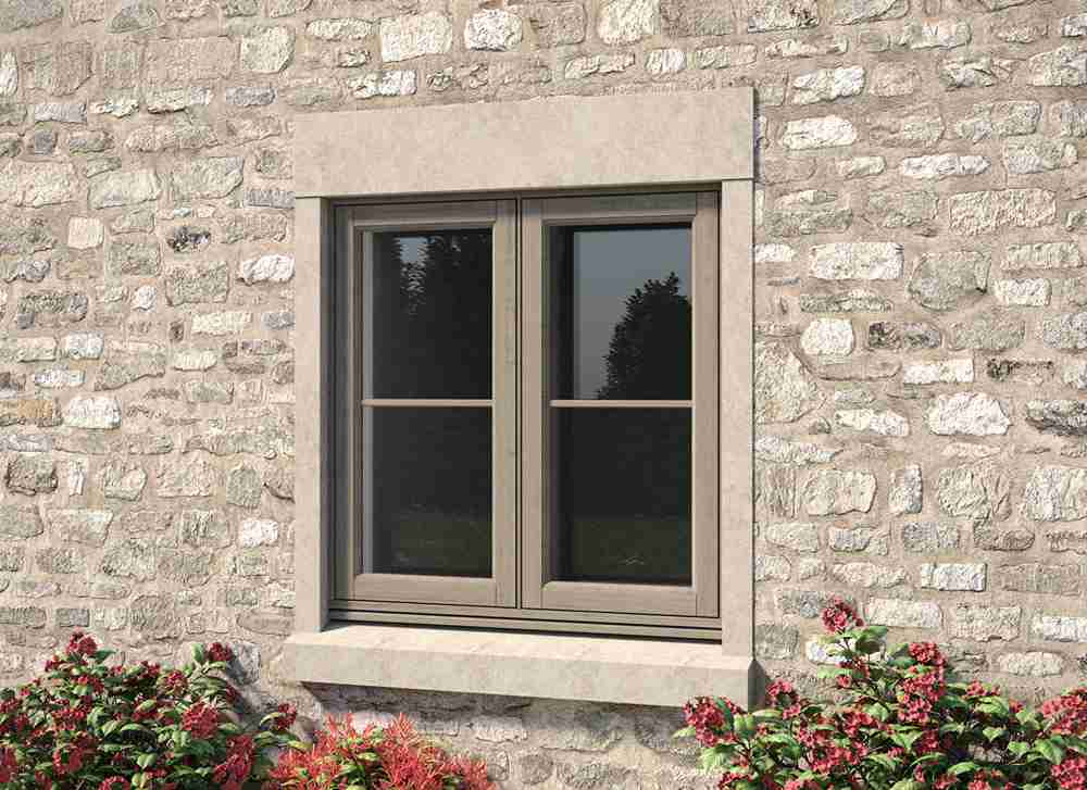 Casement window on a heritage wall in Swindon