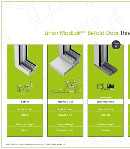 liniar modlok bifold door threshold