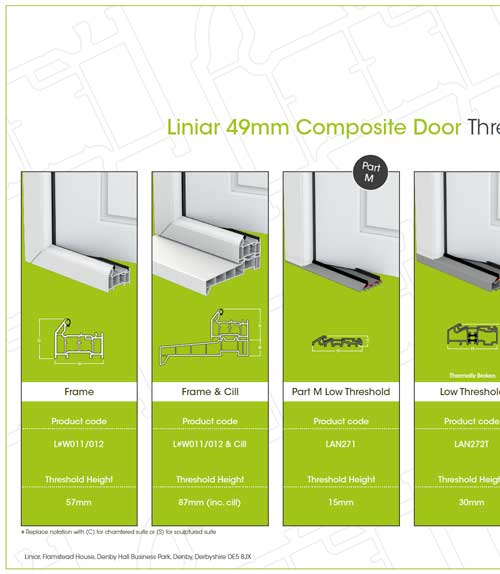 liniar 49mm composite door threshold