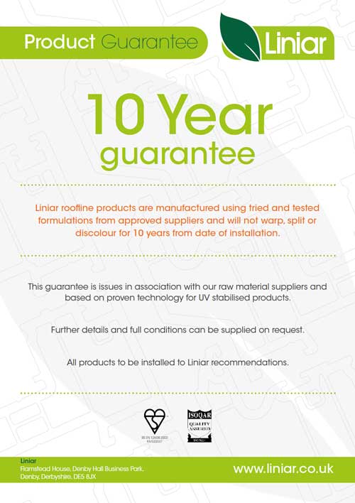 product guarantee liniar 10 year guarantee