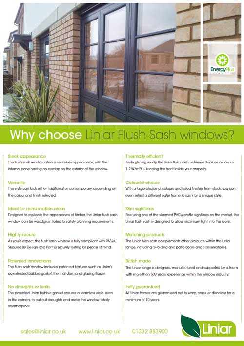 why choose liniar flush sash windows