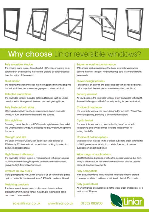 Why choose liniar reversible windows