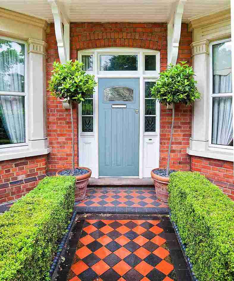 Composite Door on a Red brick wall with beautiful entrance in Swindon