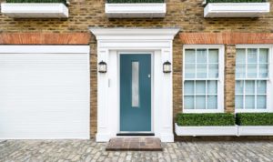 Composite Doors front view on a Brown Brick Wall in Swindon