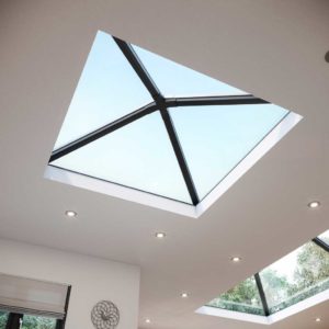 Hugh open conservatory roof in a Swindon House