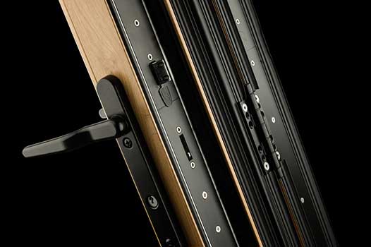 bifold door internals and black handle