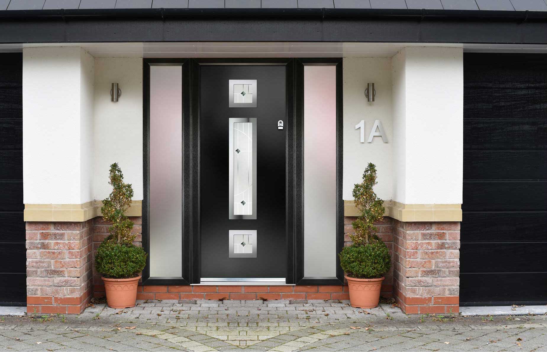 Black Composite Entrance Doors on new Building Bristol