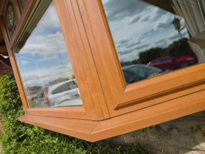 Closeup of bay window double glazed window Reading